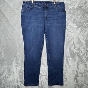 Talbots Simply Flattering 5-Pocket Jeans Womens 16W Blue High Rise Straight Plus